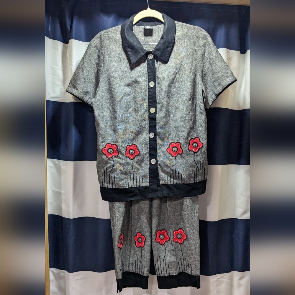 Ali Miles Linen Pants Suit size S